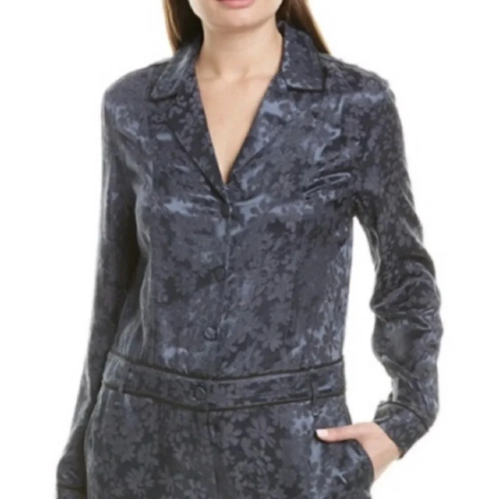 rag & bone Gray wet iron Jarvis shirt jumpsuit
